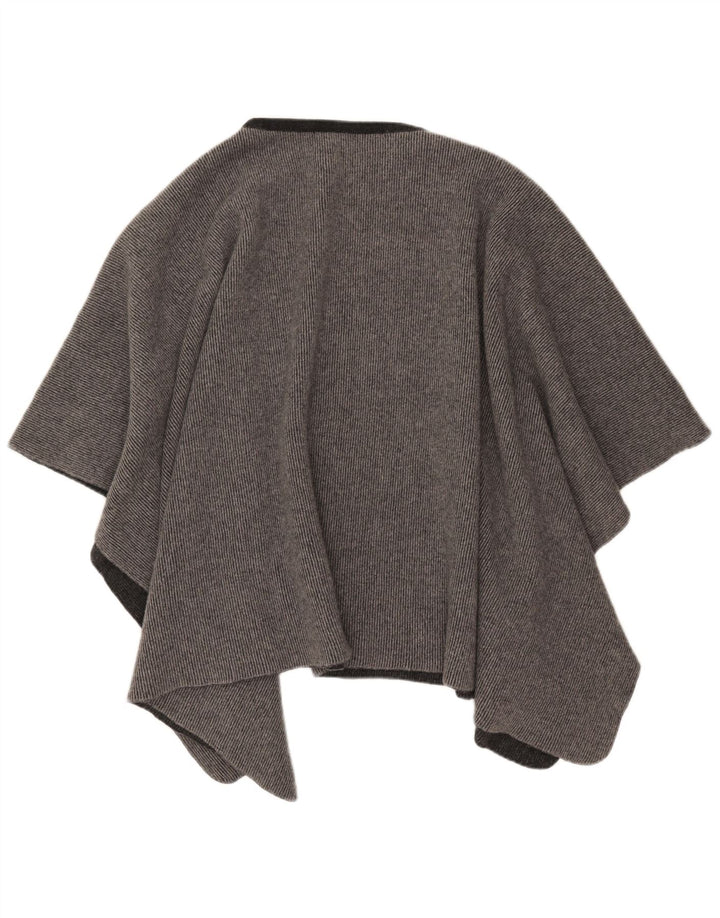 VINTAGE Poncho-Pullover für Damen, Einheitsgröße, Grau