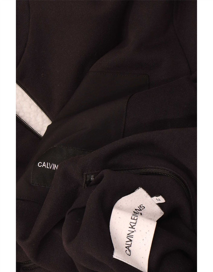 Calvin Klein Jeans Herren Sherpa Jacke UK 38 Mittelschwarze Baumwolle