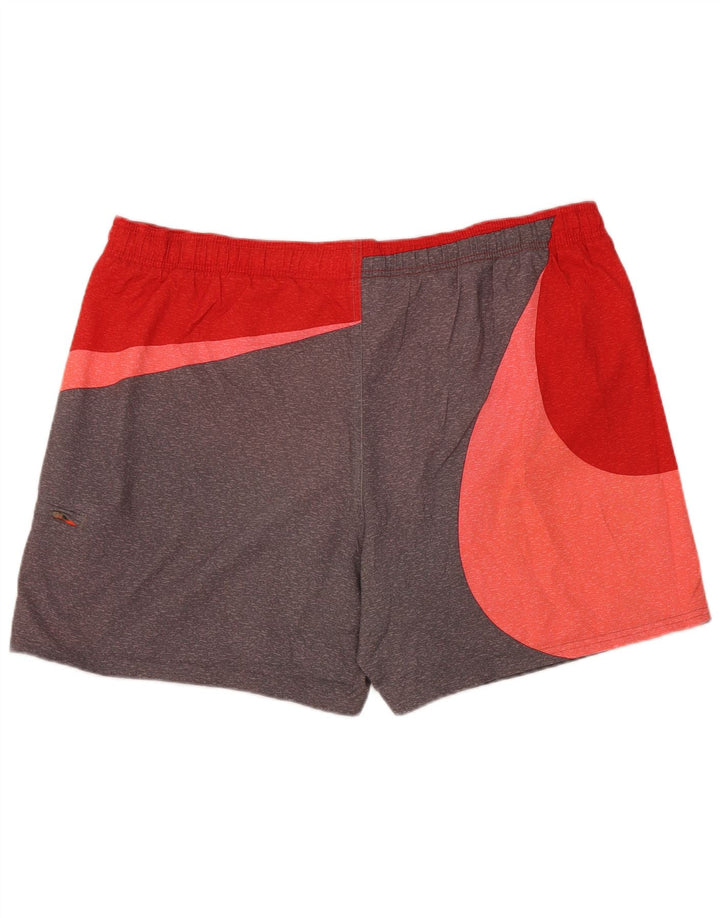 Nike Herren-Badeshorts 2XL, mehrfarbiges Colourblock-Polyester