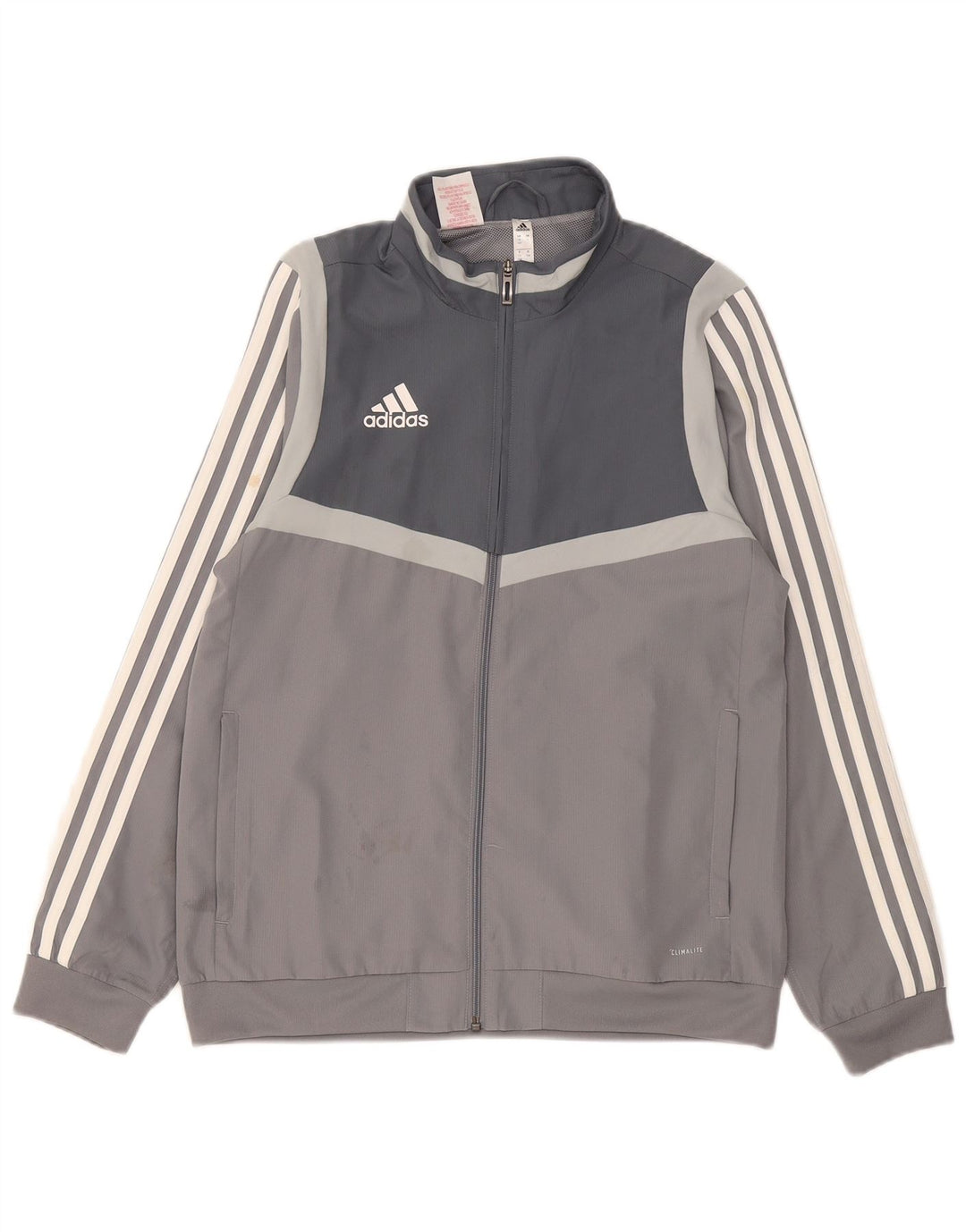 Adidas Jungen Climalite Trainingsanzug Top Jacke 13–14 Jahre Grau Farbblock