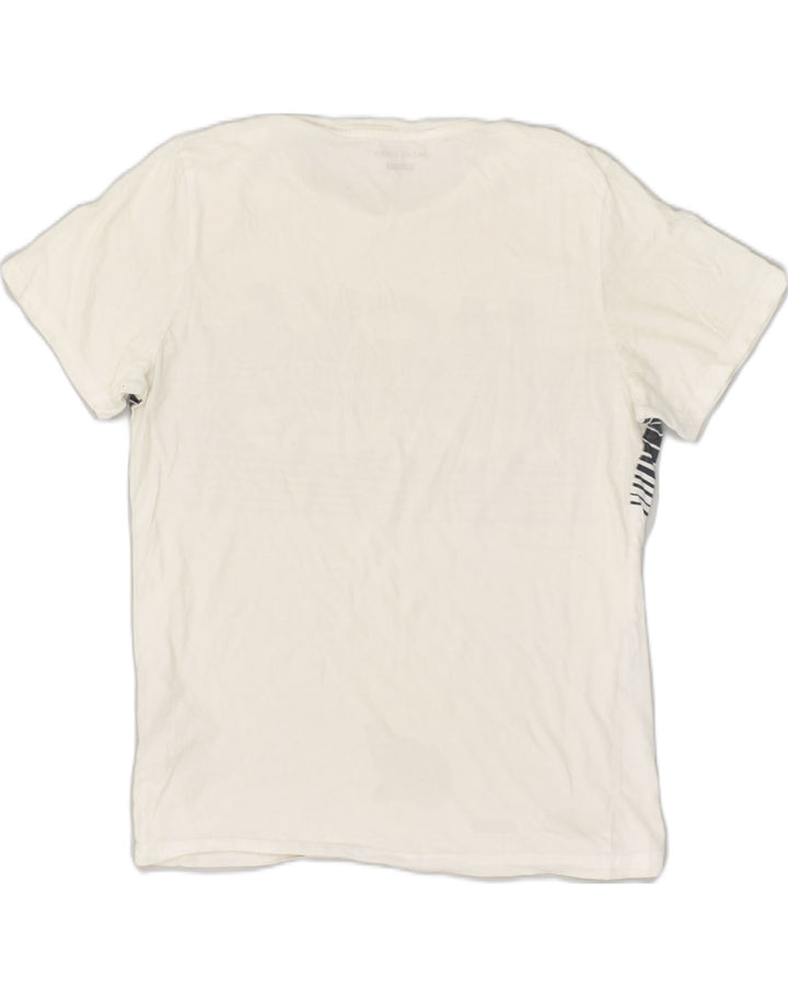JACK & JONES Mens Regular Fit Graphic T-Shirt Top Small Off White Cotton | Vintage Jack & Jones | Thrift | Second-Hand Jack & Jones | Used Clothing | Messina Hembry 