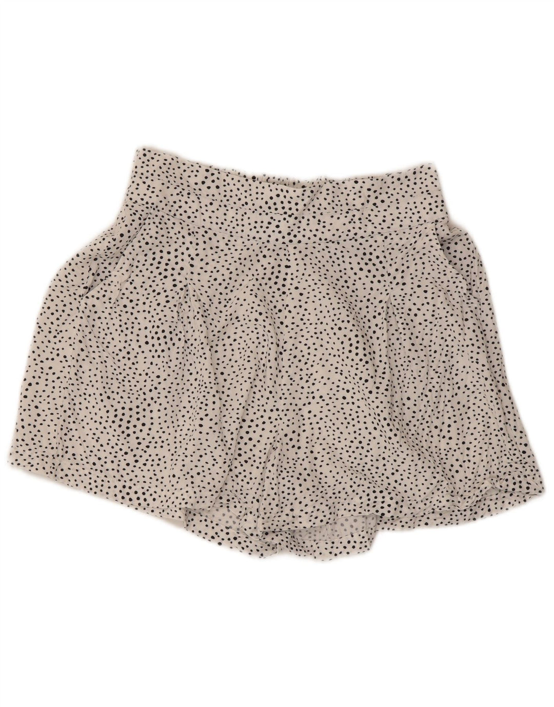 Marks & Spencer Damen Shorts UK 8 Small W26 Weiß gefleckte Viskose