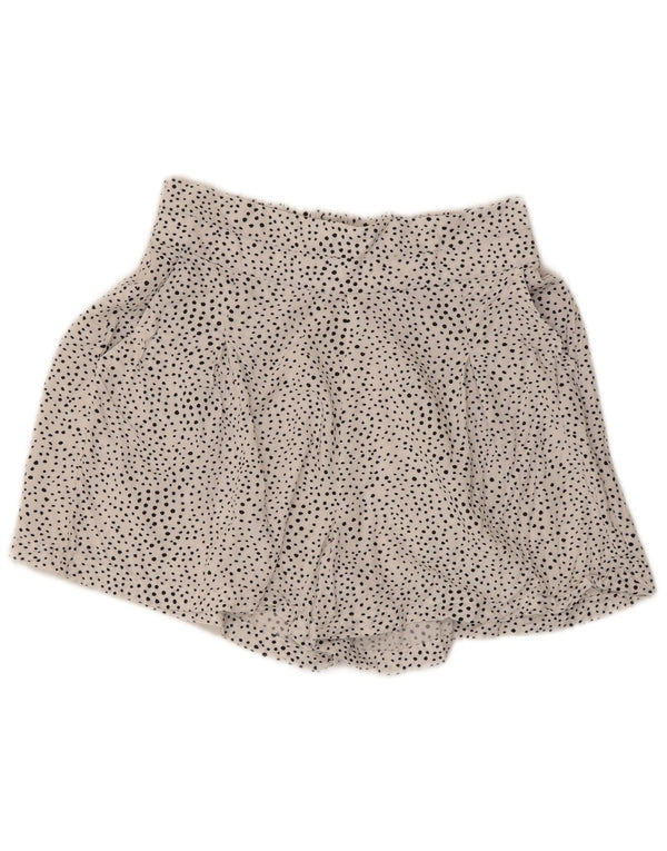 Marks & Spencer Damen Shorts UK 8 Small W26 Weiß gefleckte Viskose
