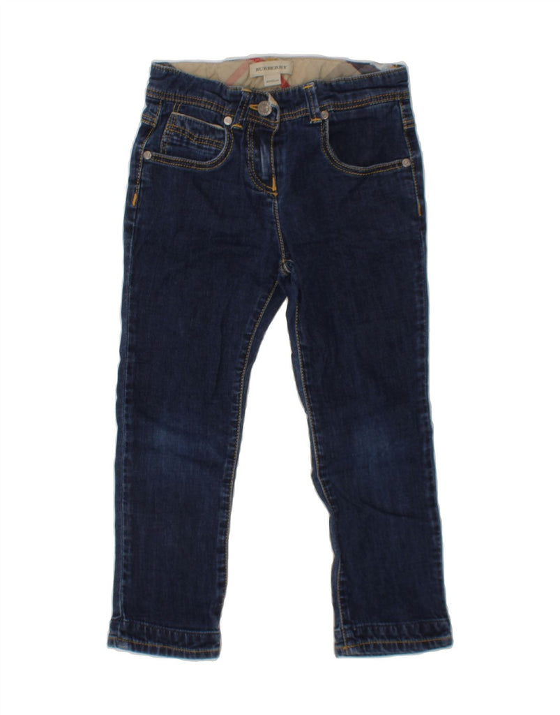 BURBERRY Girls Slim Jeans 3-4 Years W20 L15 Navy Blue Vintage Burberry and Second-Hand Burberry from Messina Hembry 