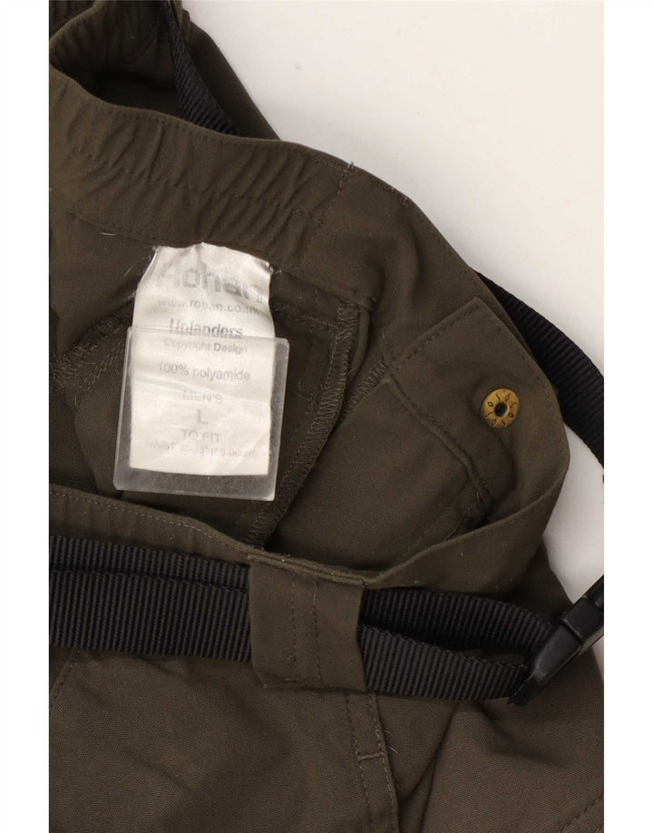 Rohan Herren-Cargohose, normal, Größe L, W35, L27, Khaki, Polyamid