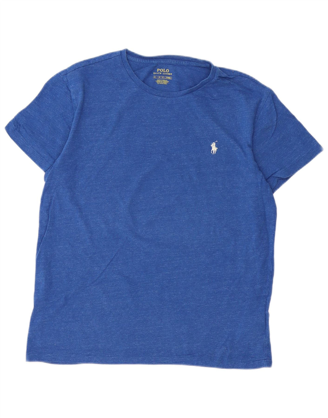 Polo Ralph Lauren Herren-T-Shirt-Oberteil aus mittelblauer Baumwolle