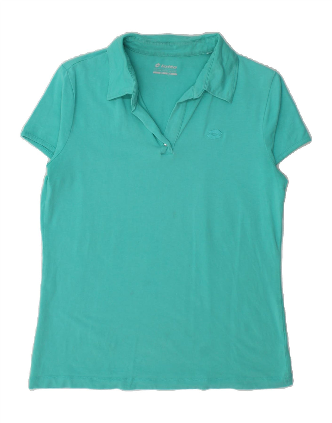 LOTTO Womens Polo Shirt UK 14 Large Turquoise Vintage Lotto and Second-Hand Lotto from Messina Hembry 