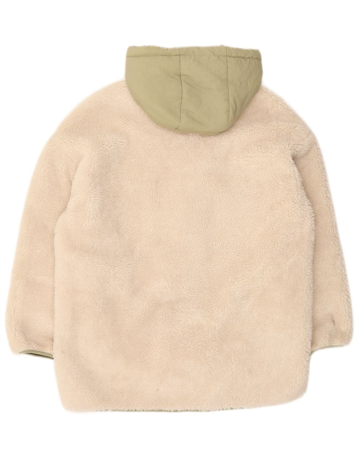 Übergroße Windjacke mit Kapuze von Zara für Damen, Gr. 10, Größe S, gebrochenes Weiß