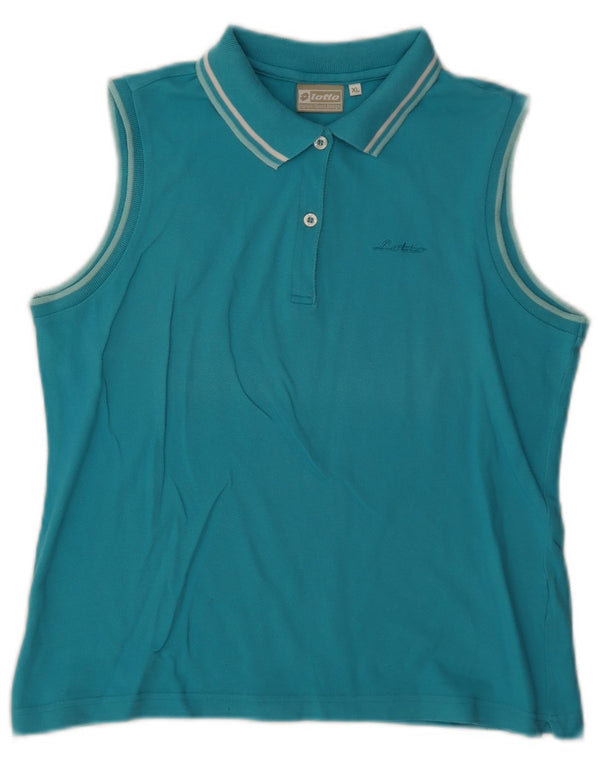 Lotto Damen ärmelloses Poloshirt UK 18 XL Türkis