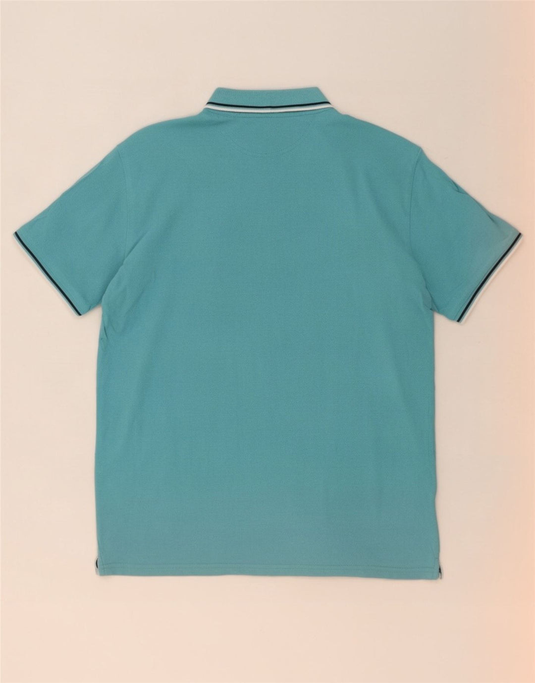 Champion Herren-Poloshirt aus mittelblauer, gestreifter Baumwolle