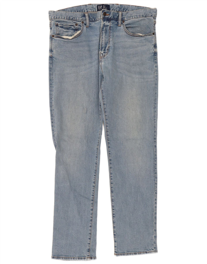 Gap Herren Slim Straight Jeans W36 L32 Blaue Baumwolle