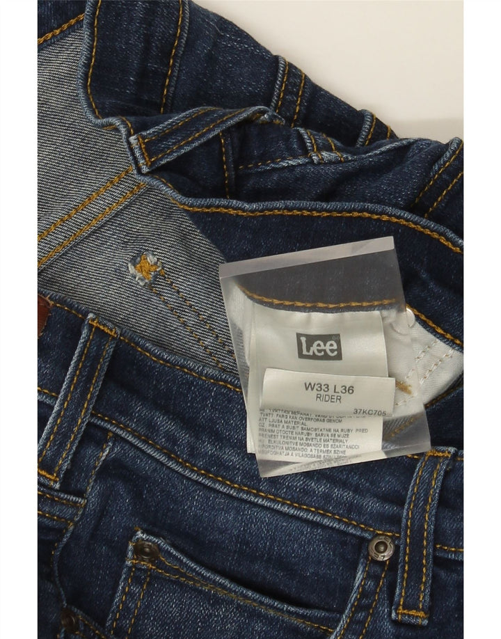 Lee Herren Rider Slim Jeans W33 L36 Blaue Baumwolle