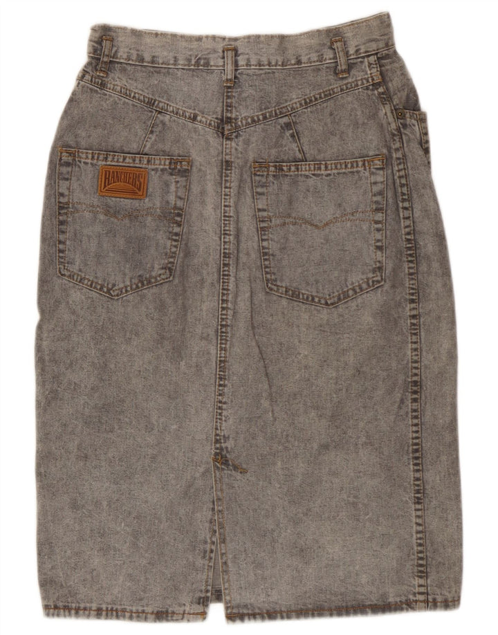 Vintage Damen Jeansrock W28 Mittelgrau