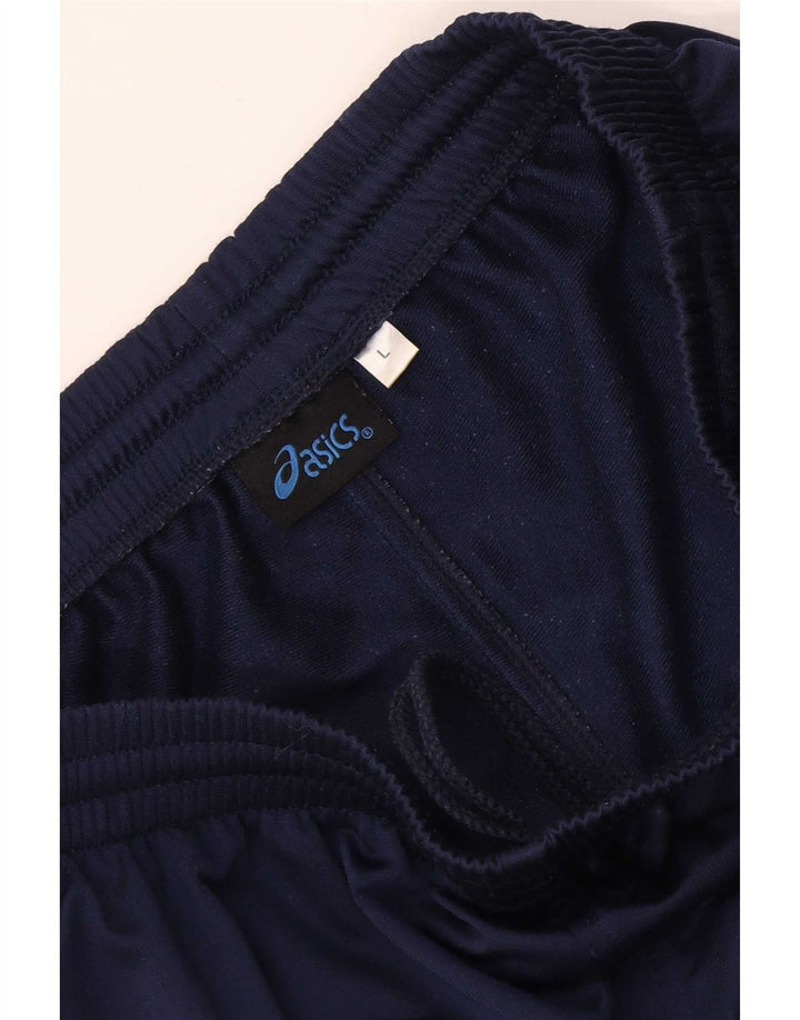 Asics Herren-Trainingsanzug-Hose, groß, marineblau, Polyester