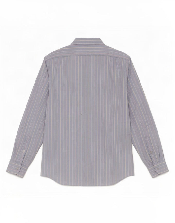 J. Crew Herrenhemd aus mittelblauer Nadelstreifen-Baumwolle