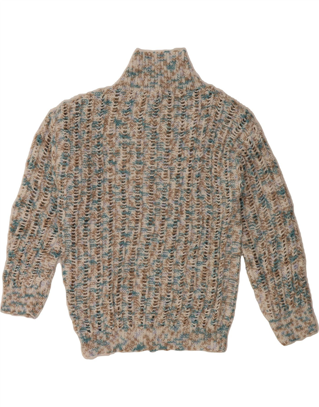 VINTAGE Womens Shawl Neck Jumper Sweater UK 14 Medium Multicoloured Vintage Vintage and Second-Hand Vintage from Messina Hembry 