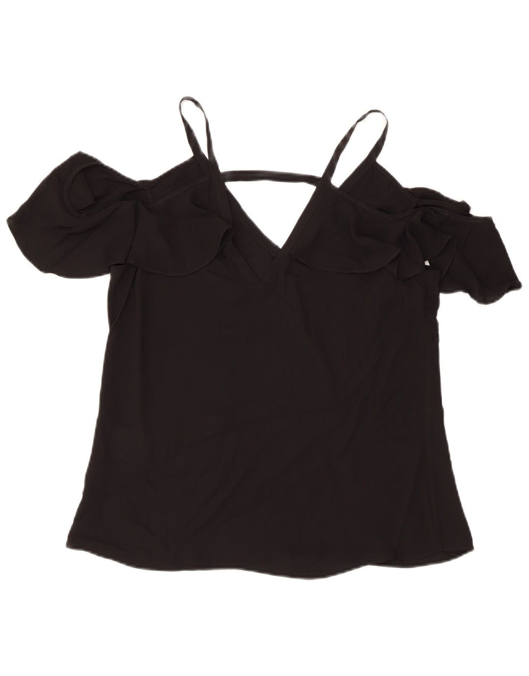 BCBGMAXAZRIA Damen Schulterfreies Top UK 2 2XS Schwarz Polyester