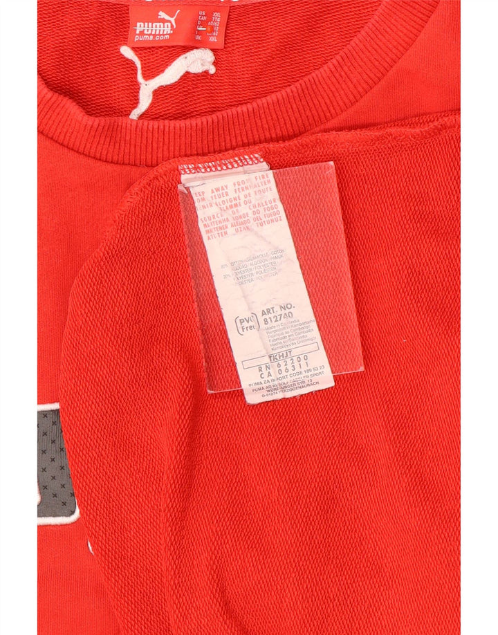 Puma Herren Grafik Sweatshirt Pullover 2XL Rot Baumwolle