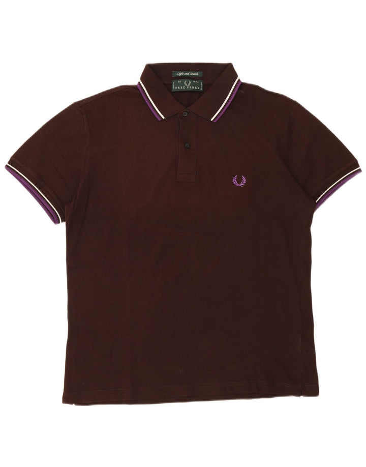 Fred Perry Herren-Poloshirt aus mittelbrauner Baumwolle