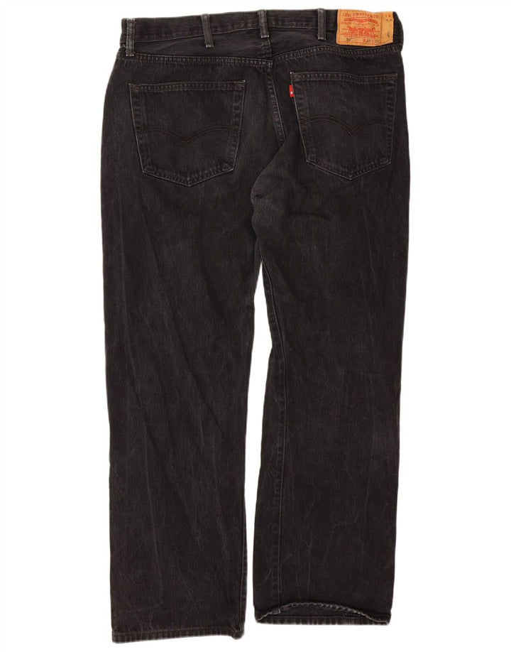 Levi's Herren 501 Straight Jeans W38 L30 schwarze Baumwolle