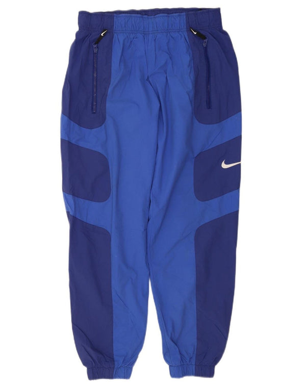 Nike Herren-Trainingshose, Jogginghose, mittelblaues Colourblock-Nylon