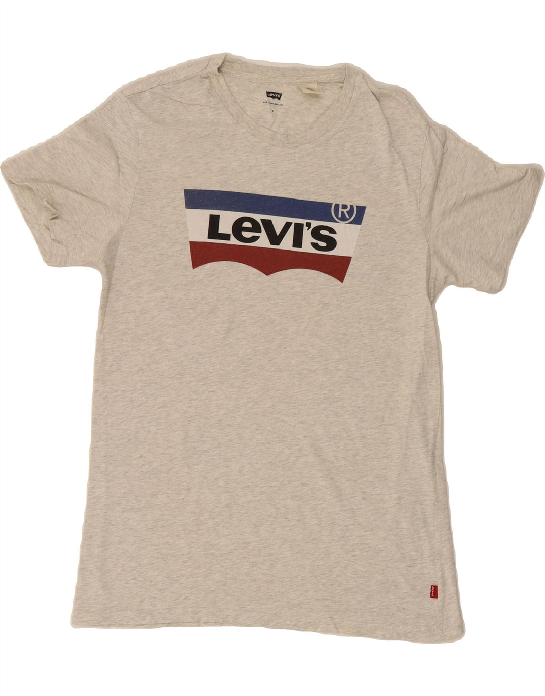 LEVI'S Mens Graphic T-Shirt Top Small Grey Flecked Cotton Vintage Levi's and Second-Hand Levi's from Messina Hembry 
