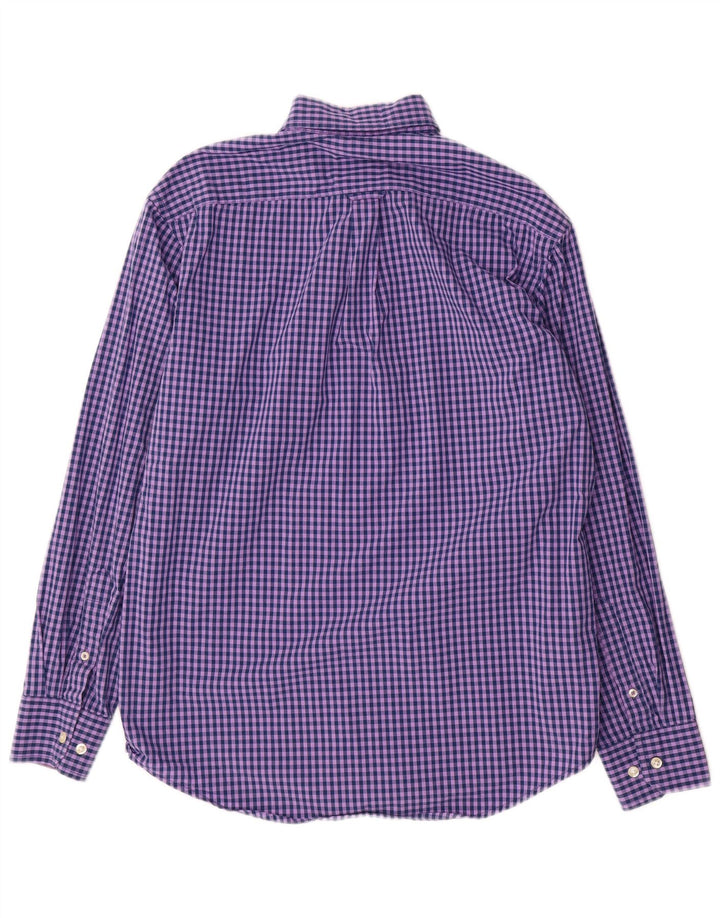 IZOD Herrenhemd aus mittelvioletter Gingham-Baumwolle