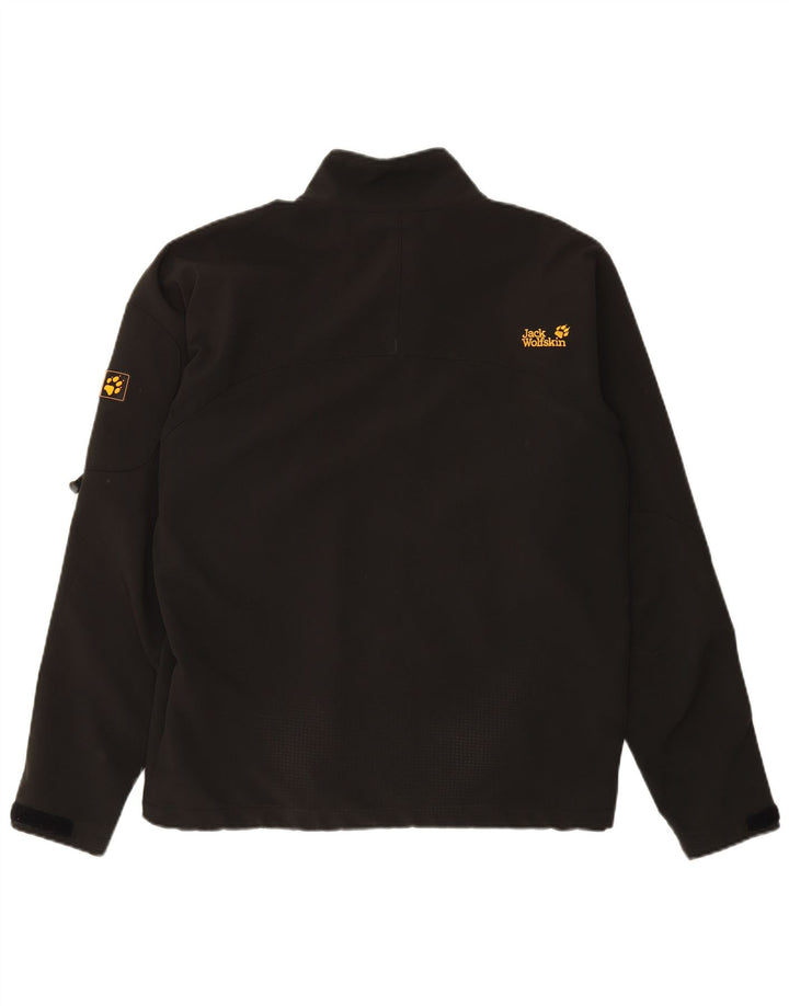 JACK WOLFSKIN Womens Unisex Windbreaker Jacket UK 18 XL Black Polyester