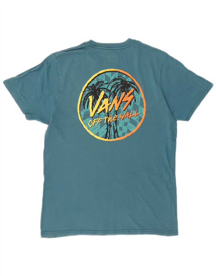 Vans Slim Fit Grafik-T-Shirt für Herren aus mittelblauer Baumwolle