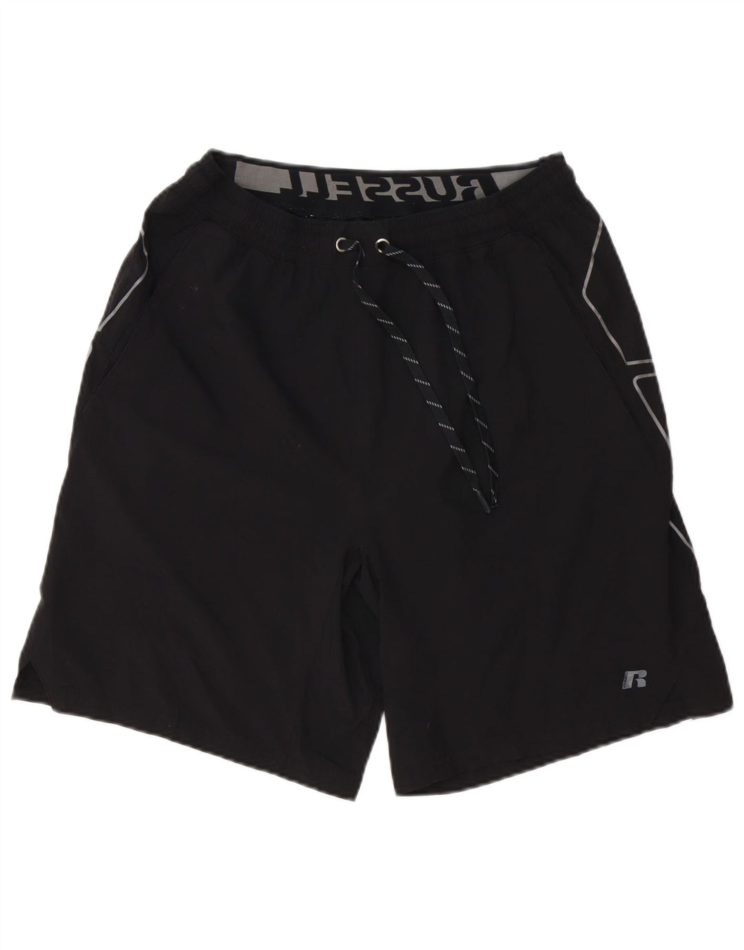 RUSSELL ATHLETIC Herren Dri-Power Graphic Sport Shorts Medium Schwarz