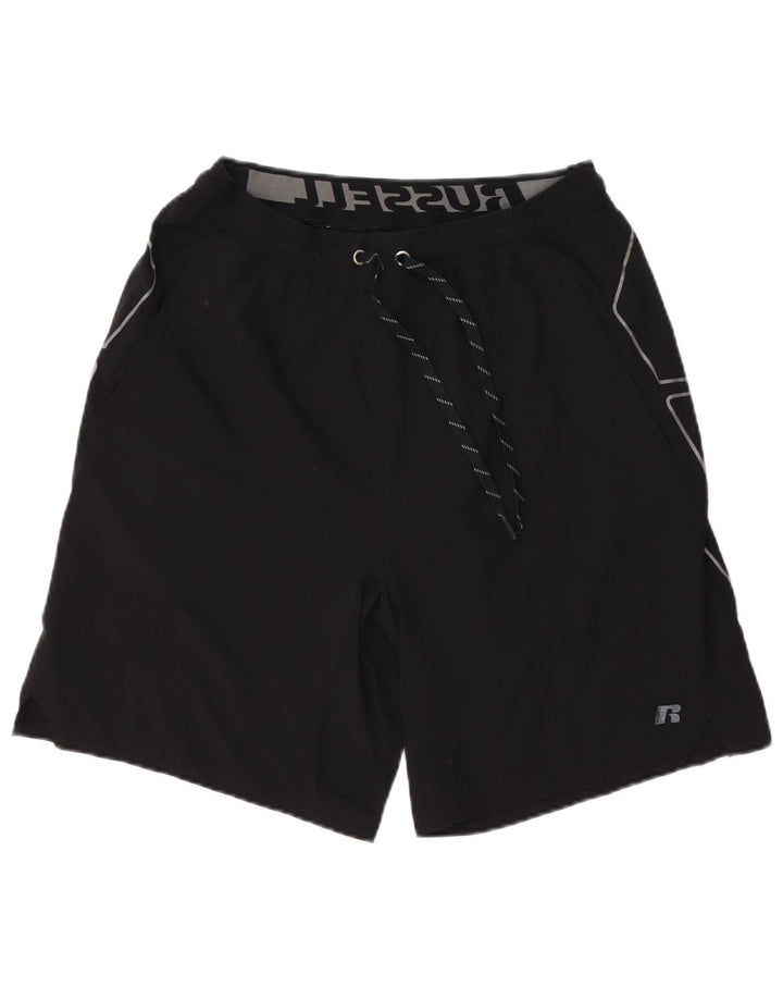 RUSSELL ATHLETIC Herren Dri-Power Graphic Sport Shorts Medium Schwarz