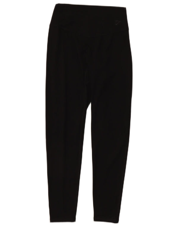 Gymshark Damen Leggings UK 14 Medium Schwarz Nylon
