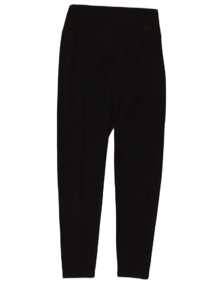 Gymshark Damen Leggings UK 14 Medium Schwarz Nylon