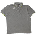 Kappa Herren-Poloshirt, große graue Baumwolle