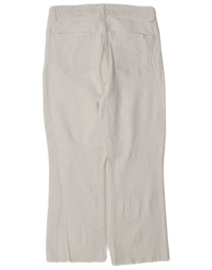 Gerade geschnittene Damenhose von Zara, Größe L, W32, L25, Weiß