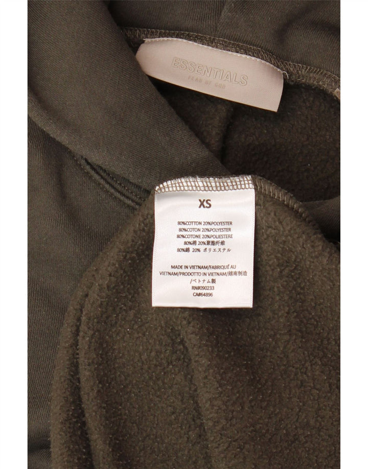 ESSENTIALS Herren-Kapuzenpullover mit lockerer Passform, XS, braune Baumwolle