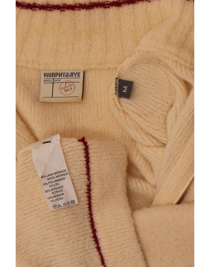 Murphy & Nye Damen-Cardigan-Pullover UK 14 Medium Off White Colourblock