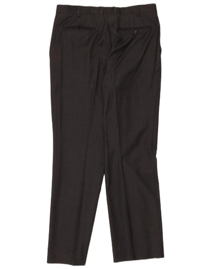 AQUASCUTUM Herren-Anzug mit 2 Knöpfen, 2-teilig, UK 40, Größe L, W34, L32, graue Wolle