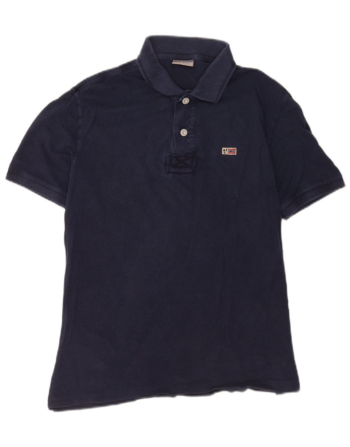 Napapijri Herren Geographic Poloshirt Small Marineblau