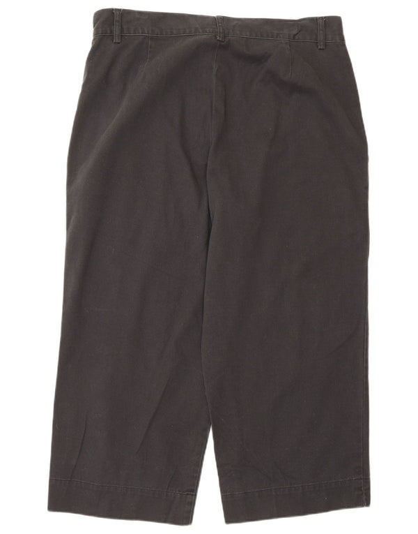 Ralph Lauren Damen Caprihose US 12 Large W30 L22 Schwarze Baumwolle