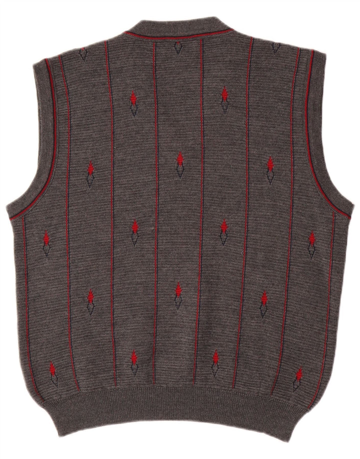 Jockey Herren Weste Tank Top IT 52 Large Grau gestreift