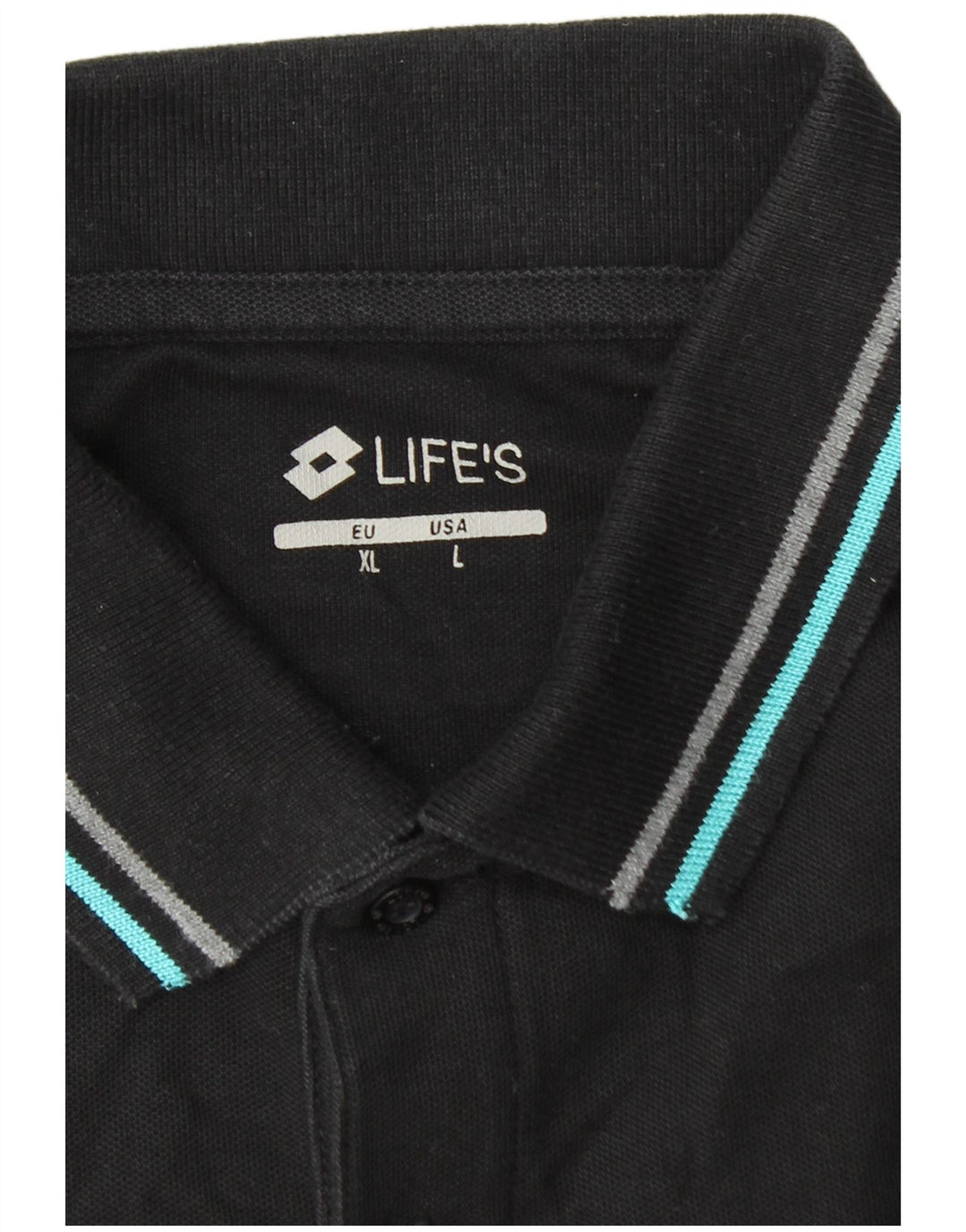 LOTTO Herren Life's Poloshirt, groß, aus schwarzer Baumwolle