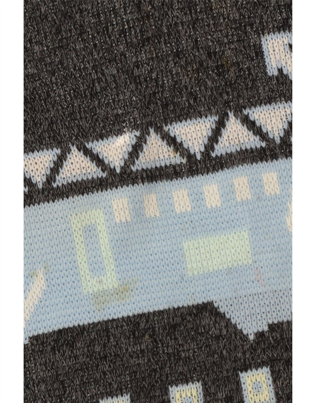 Vintage Herren Pullover mit Rundhalsausschnitt, groß, grau, geometrisch