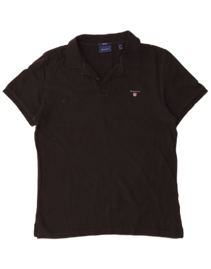 Gant Herren-Poloshirt, mittelgroß, Schwarz, Baumwolle