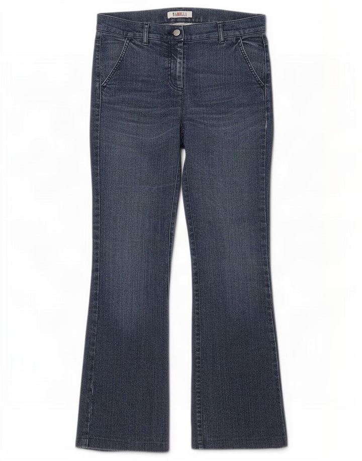 Marella Damen Bootcut-Jeans W30 L30 Blaue Baumwolle