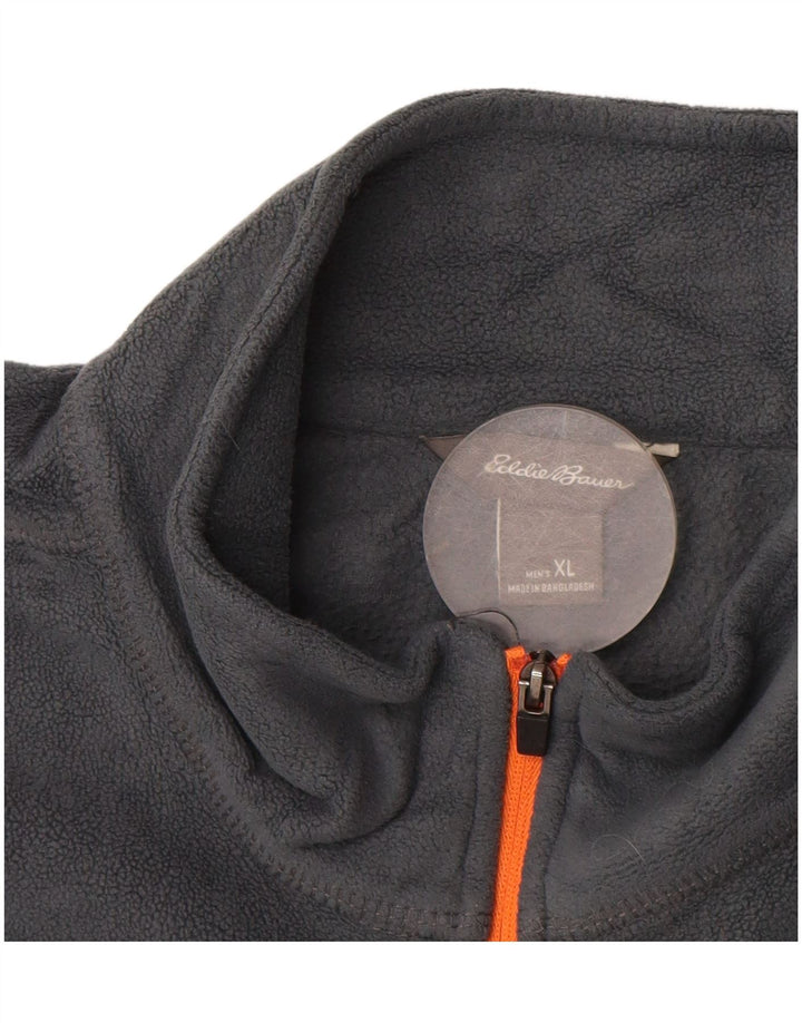 Eddie Bauer Herren-Fleecepullover mit Reißverschluss, XL, grau, Polyester