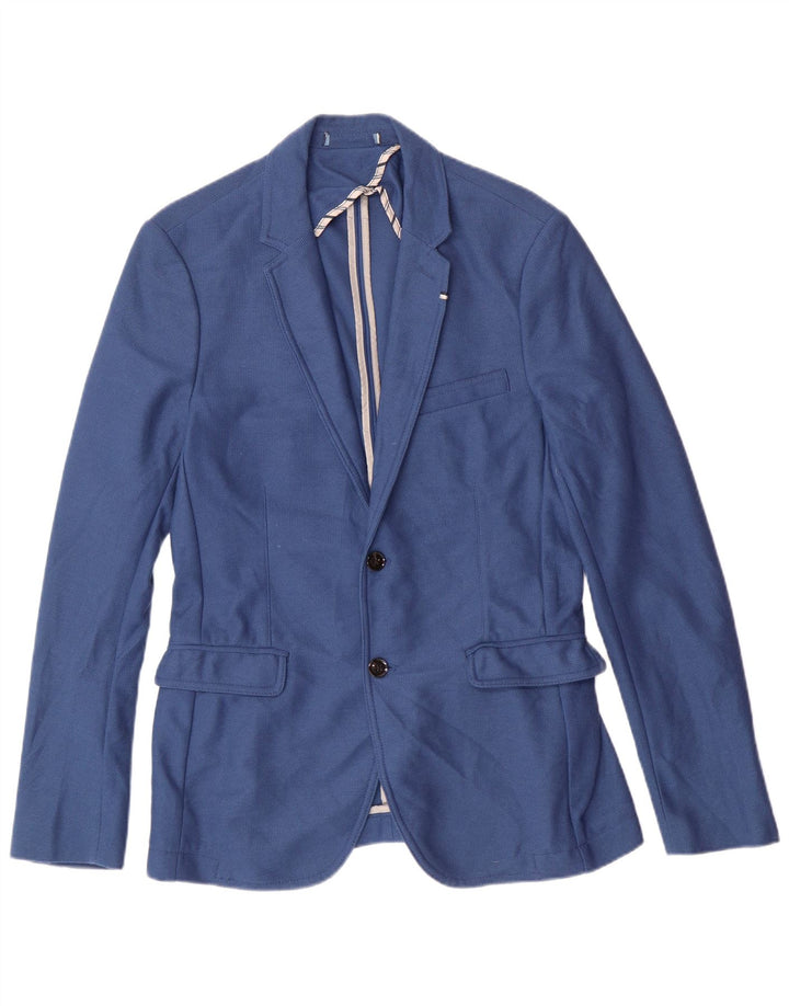 ZARA Herren-Blazer mit 2 Knöpfen, EU 50, mittelblau, Polyester