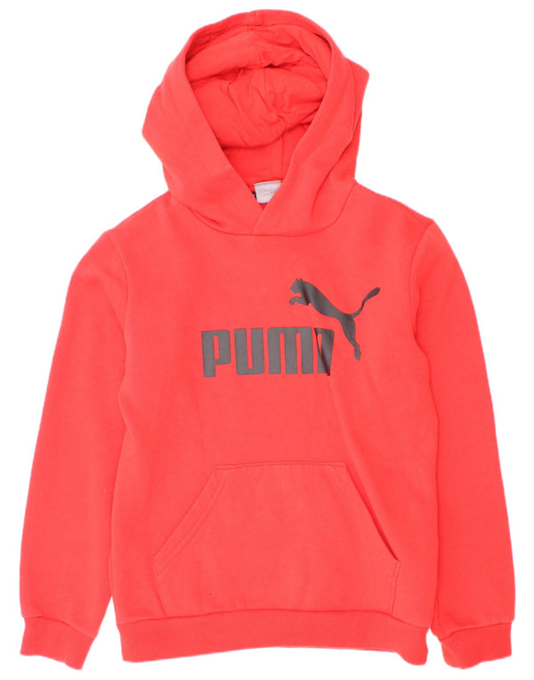 Puma Kapuzenpullover mit Grafik für Jungen, 9–10 Jahre, rote Baumwolle