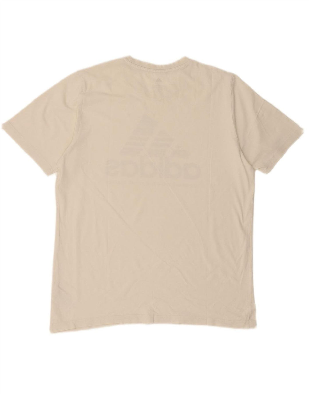 ADIDAS Mens Graphic T-Shirt Top Large White Cotton