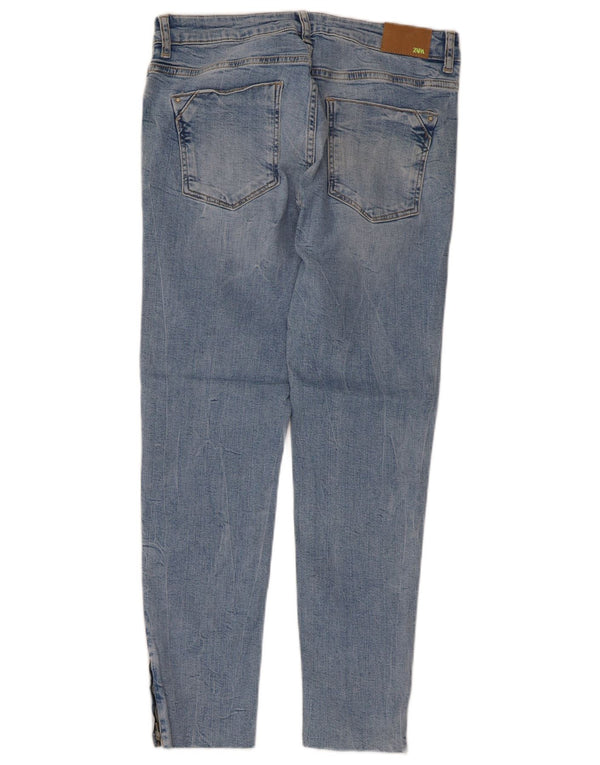 Zara Damen Slim Jeans EU 40 Medium W30 L26 Blau